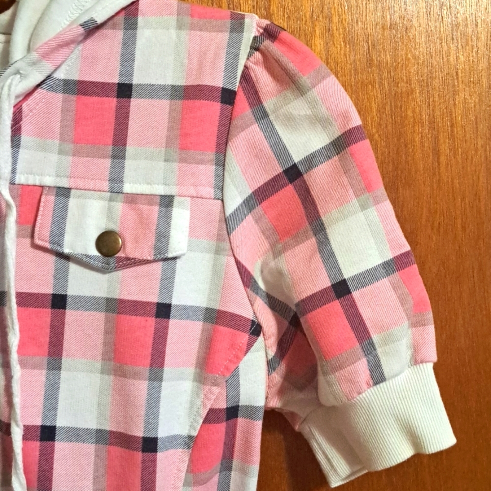 Juniors Self Esteem Short Sleeve Button Up Jacket Size Medium - Picture 3 of 10